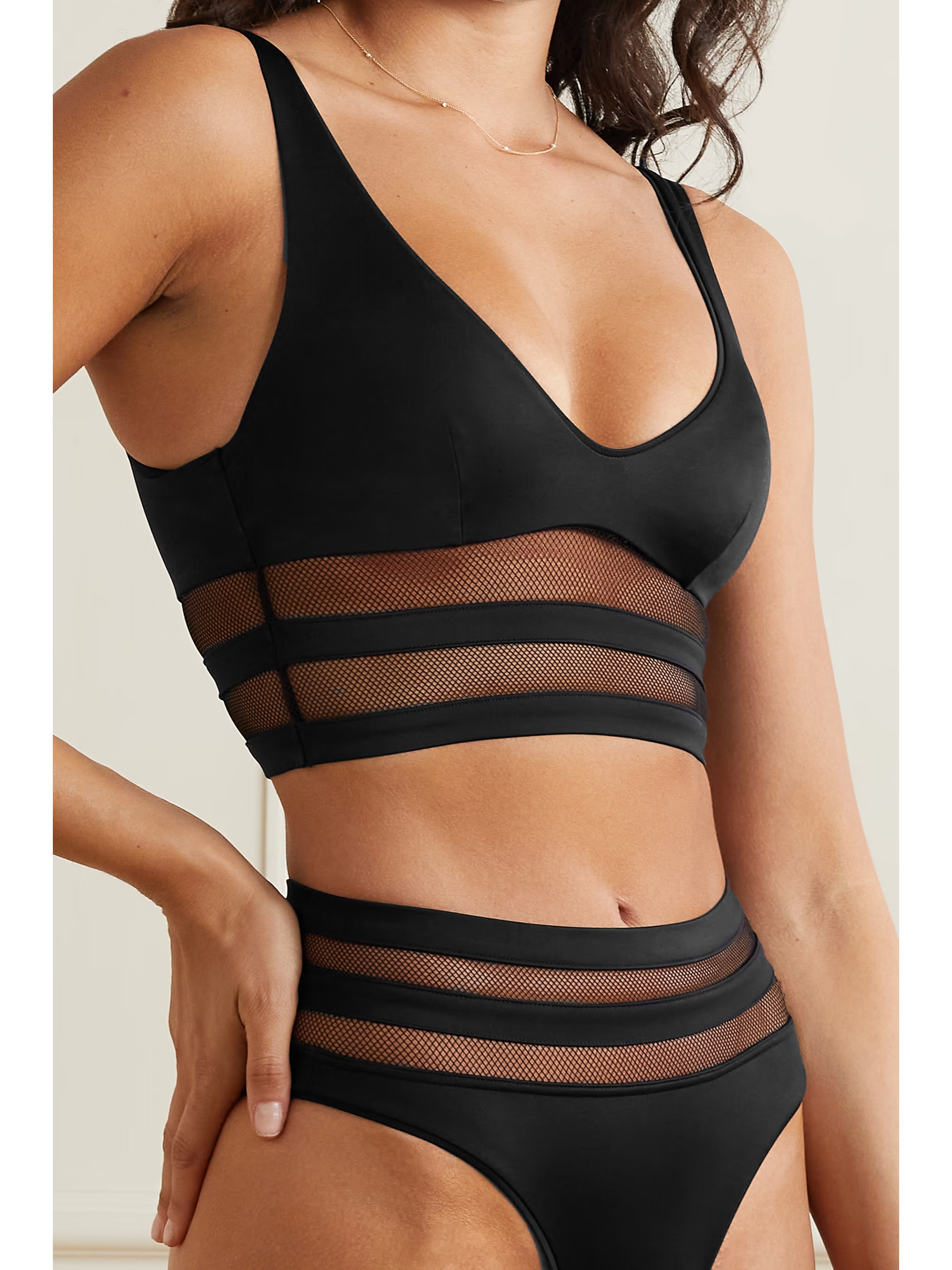 AGENT PROVOCATEURZenaya mesh-trimmed bikini top | NET-A-PORTER (US)