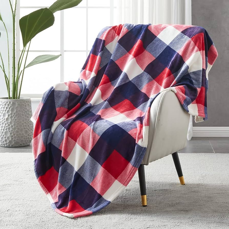 SOCHOW Buffalo Plaid Flannel Fleece Throw Blanket 60 x 80 Inches, Soft Lightweight Cozy All Seaso... | Amazon (US)