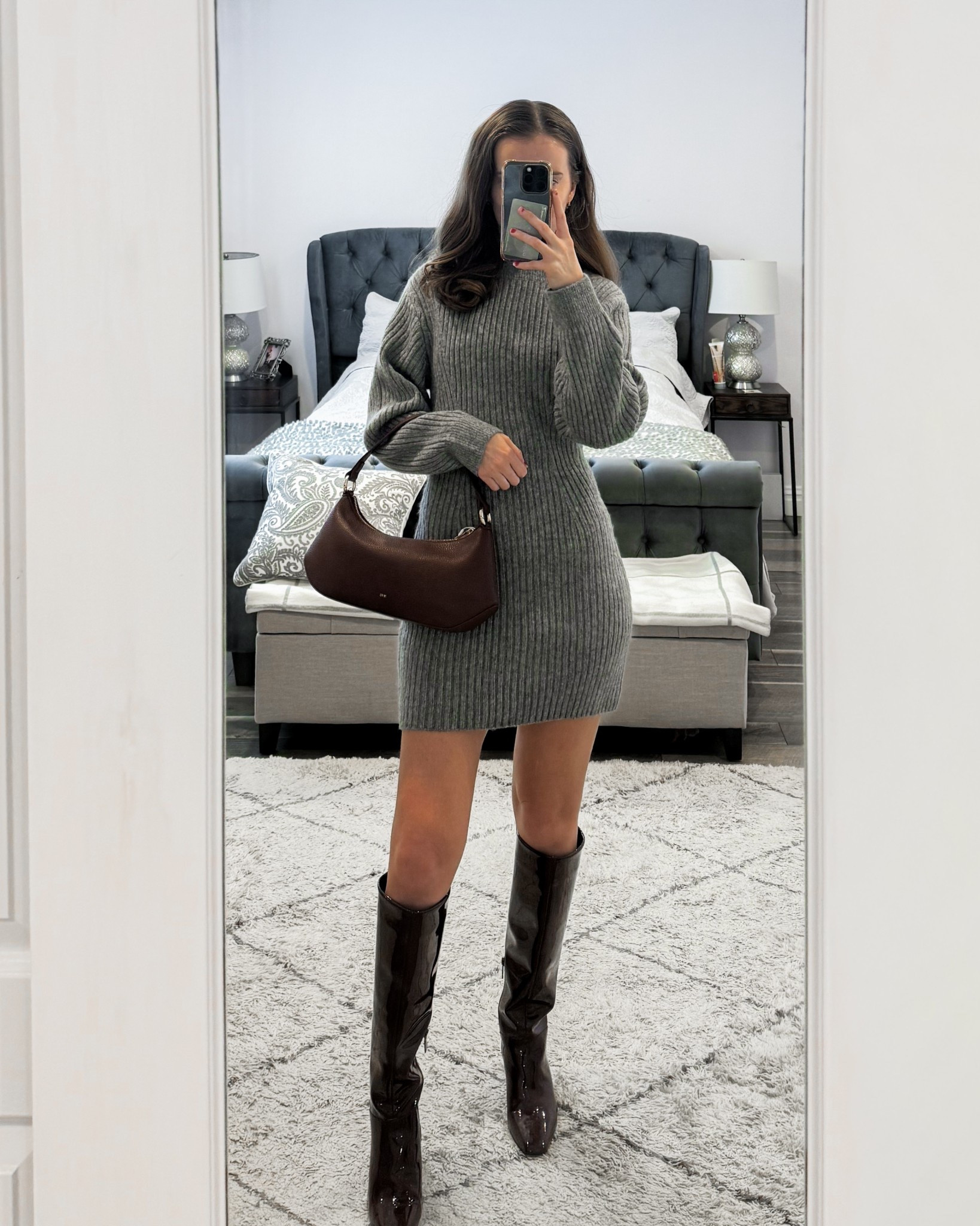Winter outfit ideas that feel cozy and elevated — this gray sweater dress paired with burgundy knee-high boots and a matching shoulder bag is my go-to winter date night outfit and holiday dinner look. Added YSL Libre and simple earrings for a polished finish. Perfect if you’re searching for a warm, chic sweater dress outfit for the season.
.
.
.
.
.
#LTKGiftGuide #LTKHoliday #LTKgrwm #LTKootd #LTKSeasonal #LTKU #LTKSaleAlert #LTKFindsUnder50 #LTKFindsUnder100 #LTKworkwear #LTKTravel 

Winter outfits | winter dress | sweater dress outfit | sweater dress and boots | boots with dress | knee high boots outfit | winter shoes | winter boots | date night dress | date night outfit | outfit ideas | outfit inspo | classy outfit 