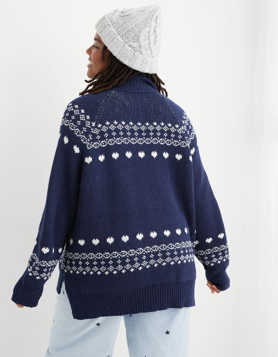 Aerie Festive Feels! Quarter Zip Sweater | American Eagle Outfitters (US & CA)