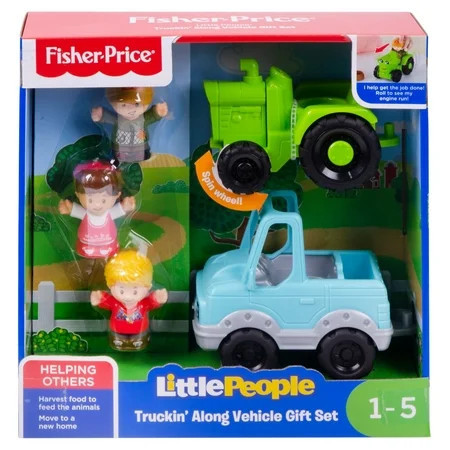 Fisher-Price Little People Truckin' Along Vehicle Gift Set | Walmart (US)
