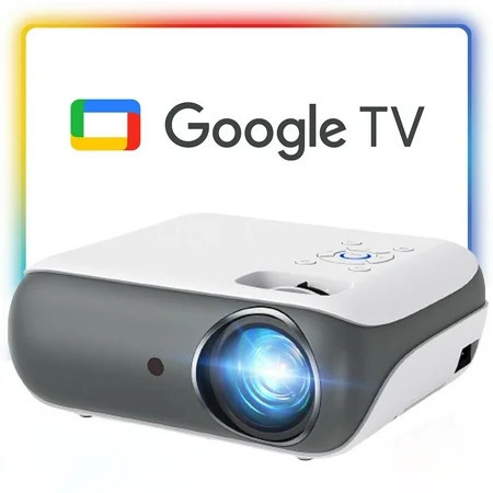 HAPPRUN Wifi Google TV Projector, 4K Home Theater with Dolby Sound, WiFi & Bluetooth , Built-in Streaming Apps | Walmart (US)