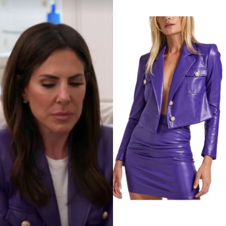 Jenn Fessler’s Purple Cropped Leather Blazer