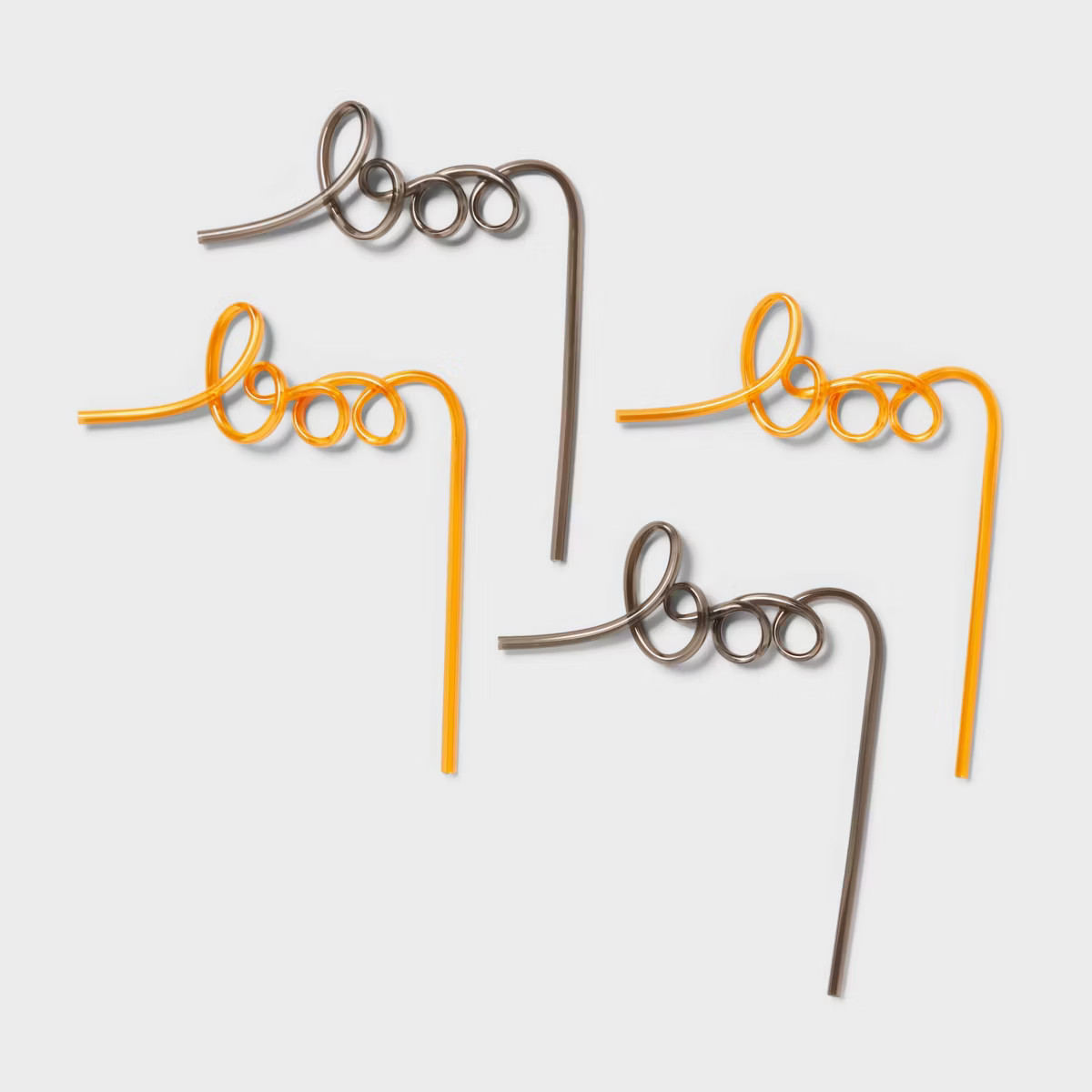 4ct Halloween Boo Script Straws - Spritz™ | Target