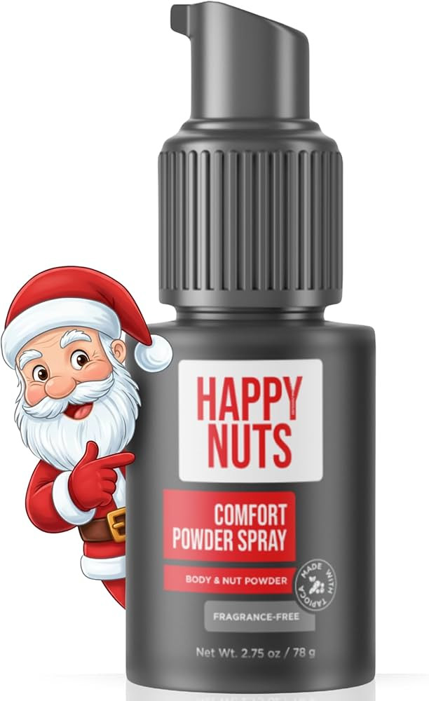 Happy Nuts Comfort Powder Spray Deodorant For Men: Anti-Chafing Sweat Defense, Odor Control, Alum... | Amazon (US)