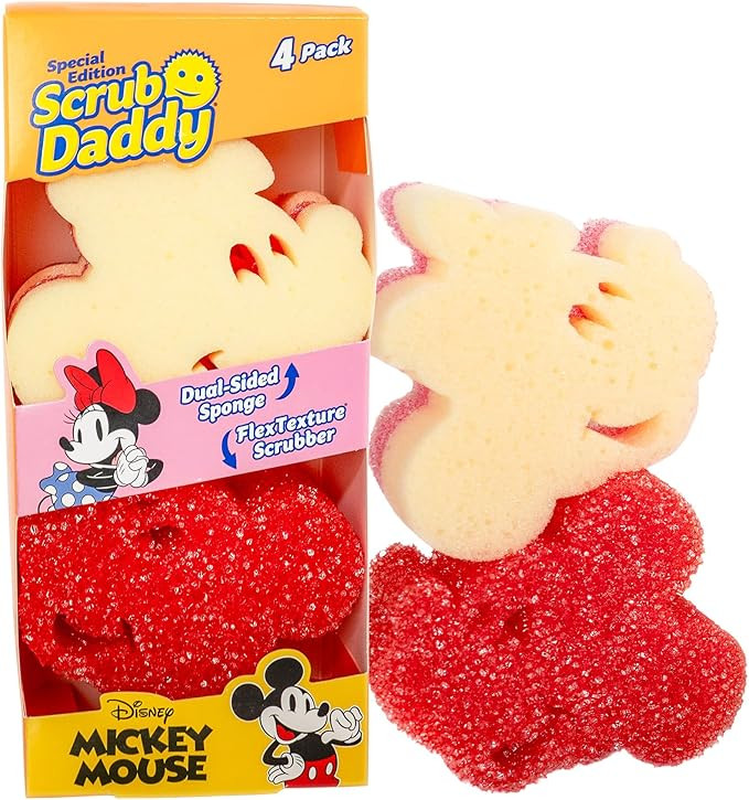 Scrub Daddy Mickey & Minnie Mouse Dish Sponges - Includes 2 Scrub Daddy Kitchen Sponges & 2 Scrub... | Amazon (US)
