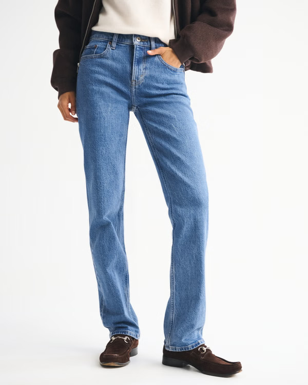 Mid Rise 90s Straight Jean | Abercrombie & Fitch (US)