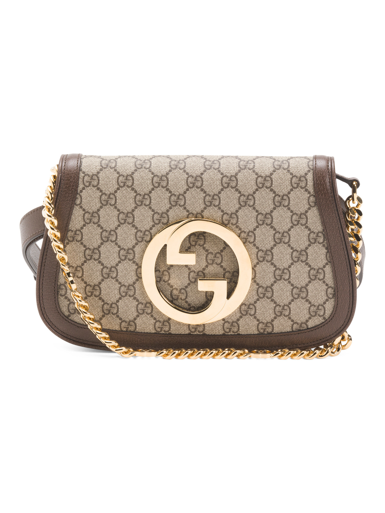 Made In Italy Supreme Canvas And Leather Gg Fabric Shoulder Bag | TJ Maxx