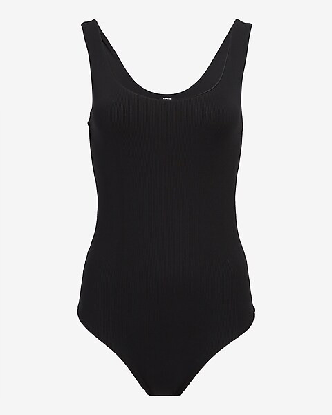 Body Contour High Compression Ribbed Scoop Neck Bodysuit | Express