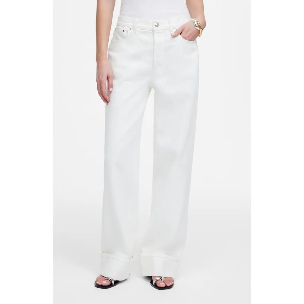 Madewell Low Slung Baggy Jeans in Pure White at Nordstrom Rack, Size 27 | Nordstrom Rack