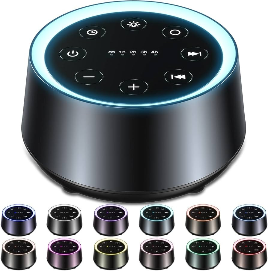 Sleep Sound Machine White Noise Machines with 30 Soothing Sounds 12 Adjustable Night Light 10 Adj... | Amazon (US)