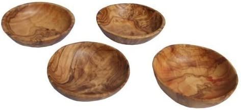 Naturally Med Olive Wood Dipping Bowls, 3.5" L x 3.5" W, Set of 4 | Amazon (US)