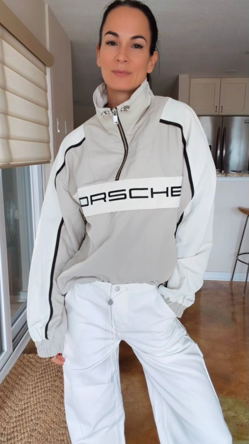 Apparently, driving a Porsche wasn’t enough. Now I’m dressing the part. 🤍🏁

Porsche jeans AND a Porsche jacket… my denim obsession has officially entered its motorsport era. 😂

The white denim, the sporty half-zip, the neutral palette—this is my kind of off-duty uniform. A little racing energy for a girl who still needs extra time to get dressed.

Are we here for the jeans, the jacket, or the whole situation? 👀 wearing XXS jeans and XS jacket! 

#PorscheStyle #WhiteDenim #SportyChic #DenimStyle #NicoleColee

#LTKdayinmylife #LTKgrwm #LTKootd