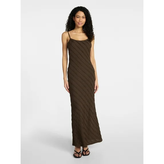 No Boundaries Sleeveless Ruffle Maxi Dress, Women's XXS-XXL - Walmart.com | Walmart (US)