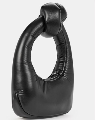 A.W.A.K.E. MODE Large Mia Knotted Top Handle Black Bag | eBay US