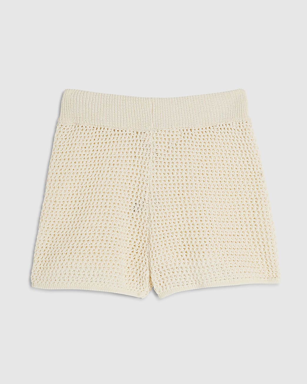 Cream Crochet Knit Short | River Island UK & IE