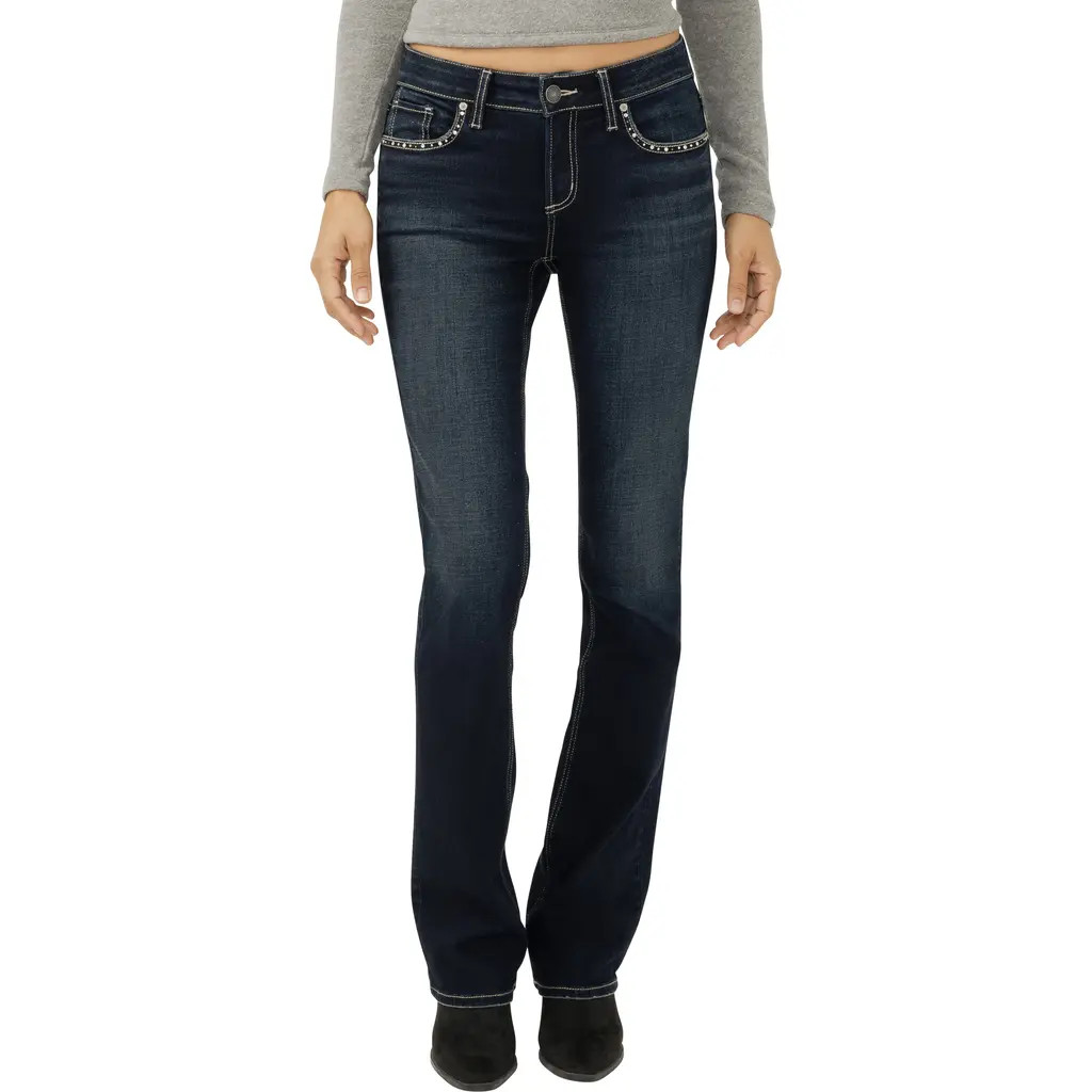 Silver Jeans Co. Elyse Slim Bootcut Jeans in Aurora at Nordstrom, Size 25 X 33 | Nordstrom