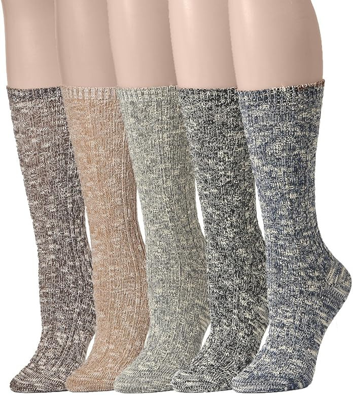 Leotruny Women's Slouch Vintage Knit Cotton Boot Socks | Amazon (US)