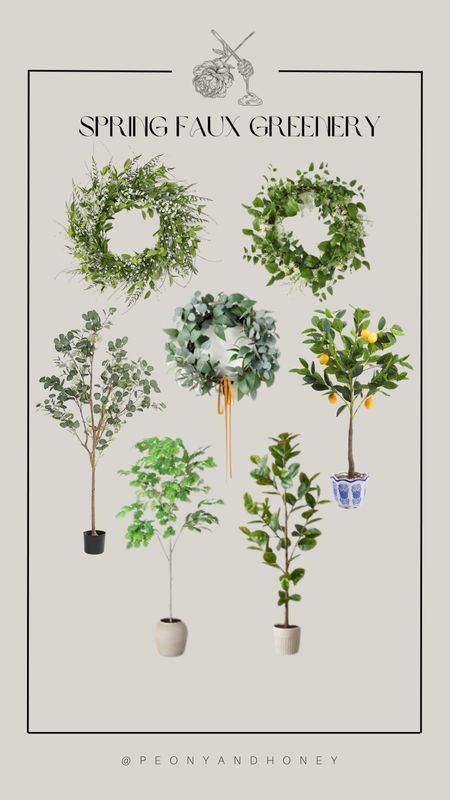 Check out some of my favorite faux greenery trees and wreaths for Spring!  #spring #springdecor #homedecor #greenery #wreath #fauxtree #tree #springhome #fauxfloral

#LTKFind #LTKhome #LTKSeasonal