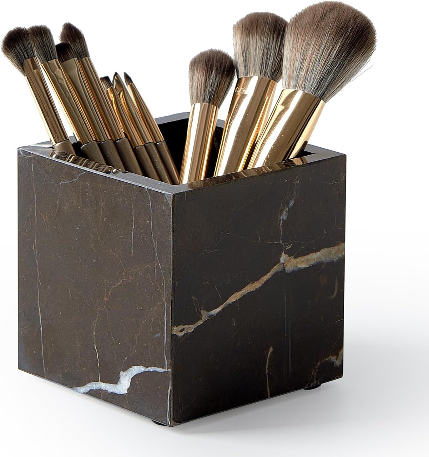 Real Luxurious Natural Marble Toothbrush Holder & Makeup Brush Organizer | Amazon (US)