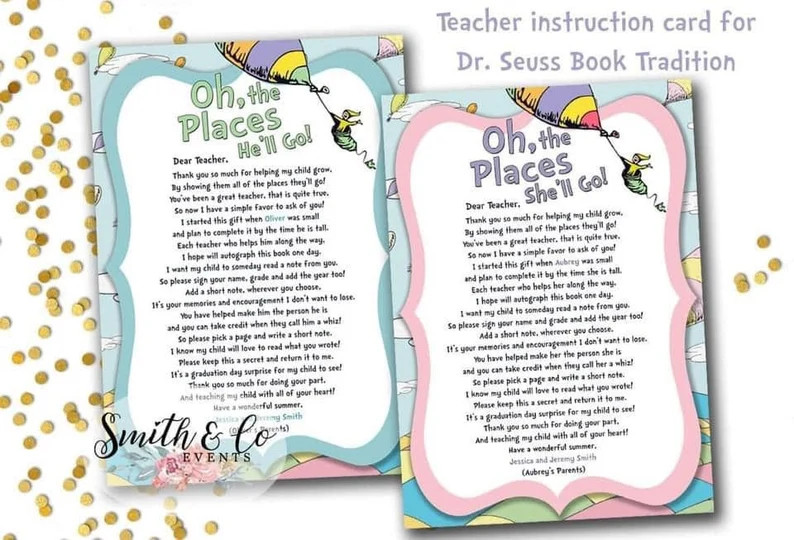 Oh The Places You'll Go Teacher Instruction Card (Digital or Printed) | Etsy (Global)