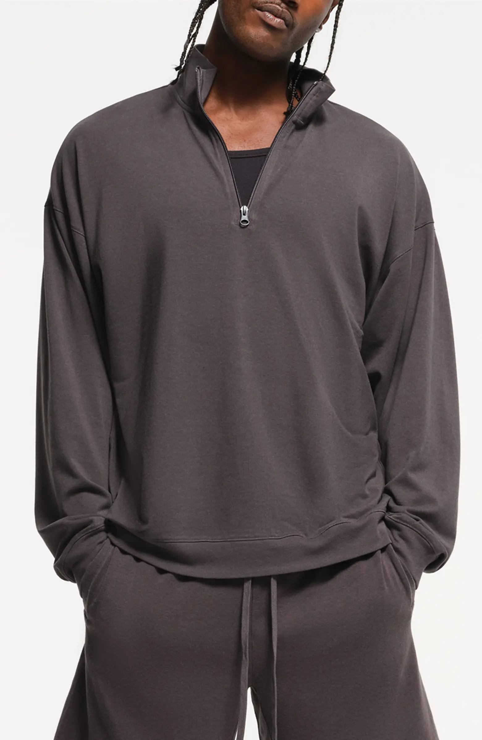 SKIMS Jersey Lounge Quarter Zip Pullover | Nordstrom | Nordstrom