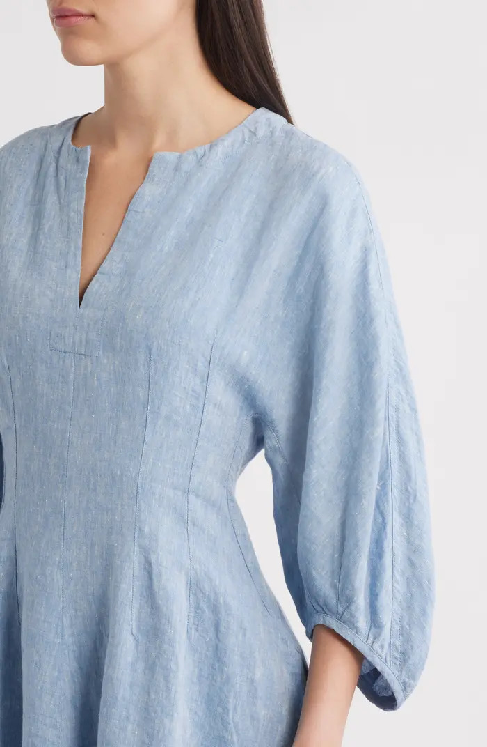 Splitneck Linen Minidress | Nordstrom Rack