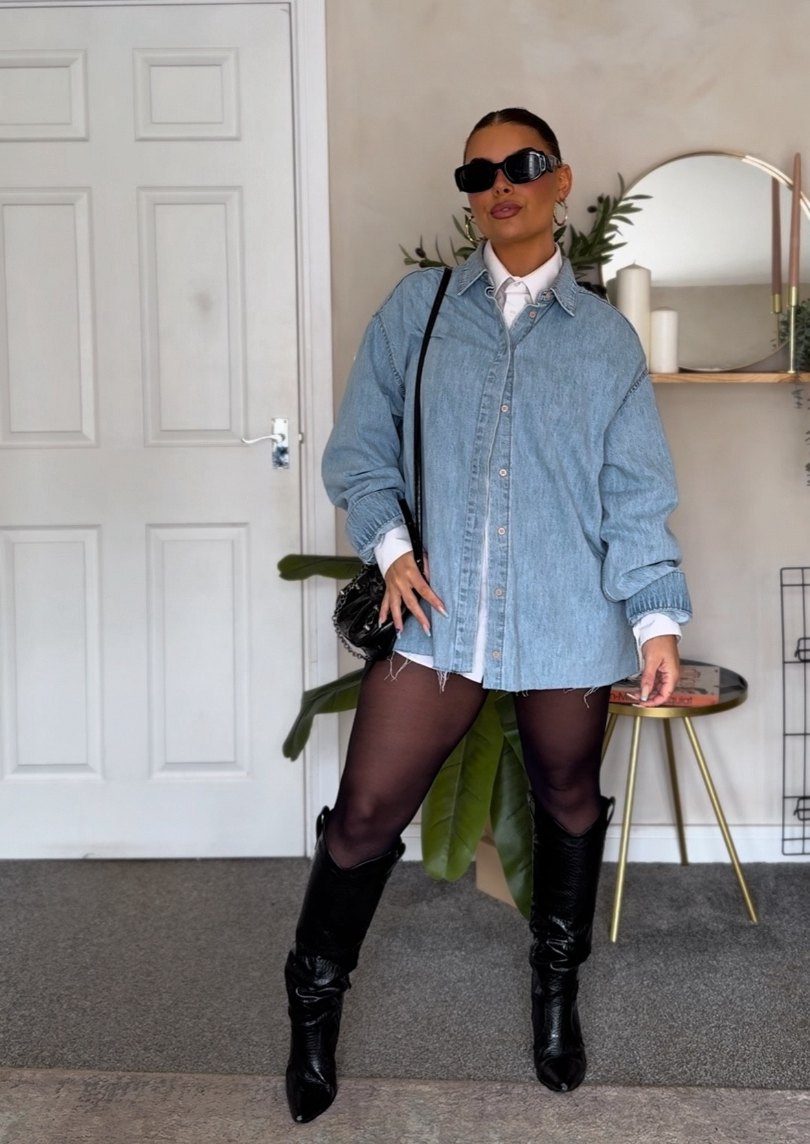 Denim shirt and cowboy boots will forever be the perfect drinks outfit!! 

#LTKootd #LTKSpringSale #LTKgrwm