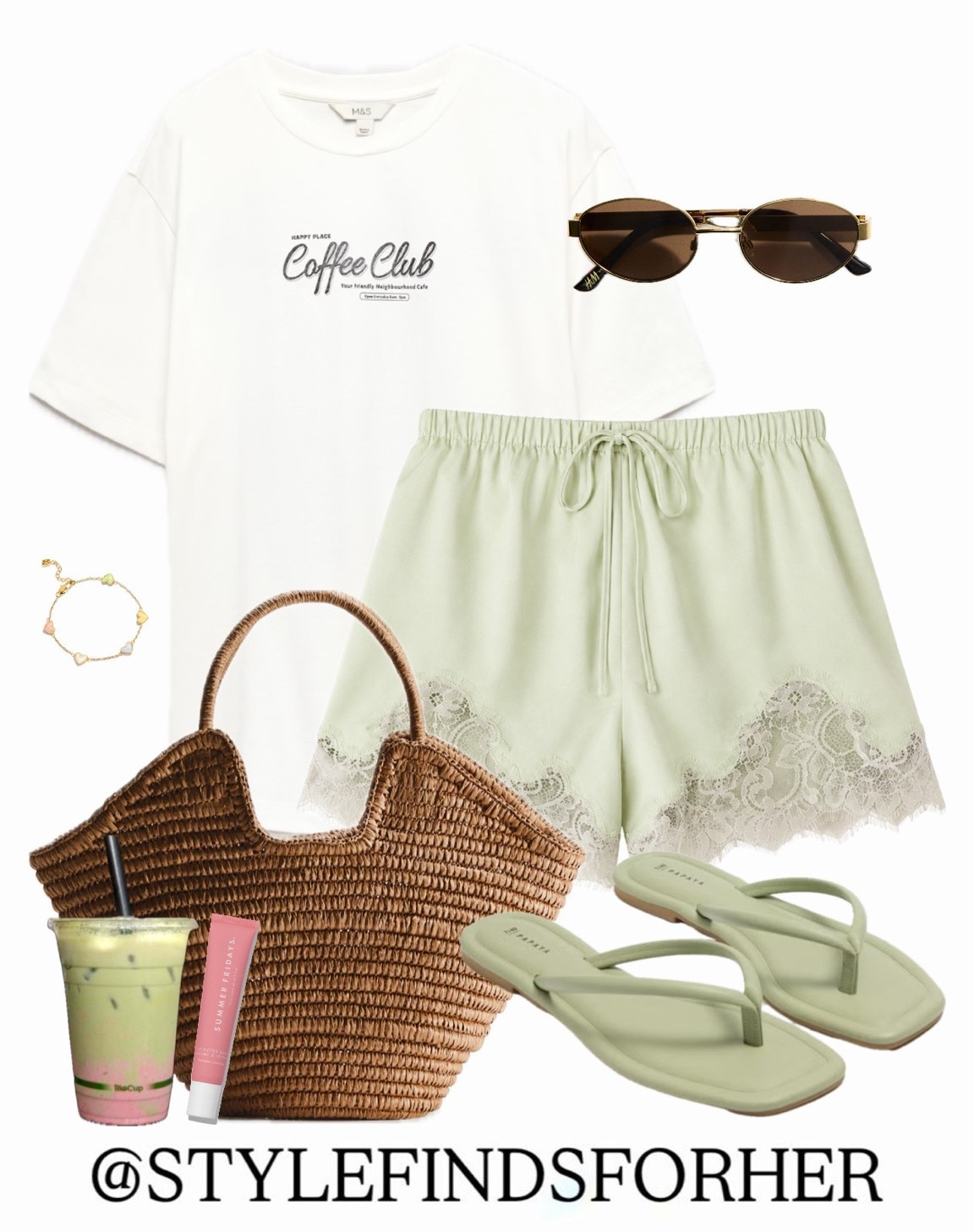 These matcha satin shorts won’t be around long 🫢 The perfect colour for Summer with matching flip flops, straw bag and graphic tee. Dressed up lacy shorts 👌🏼

#LTKTravel #LTKSeasonal #LTKootd