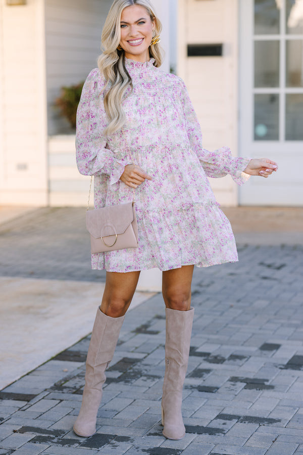 All About You Sage Green Ditsy Floral Babydoll Dress | The Mint Julep Boutique