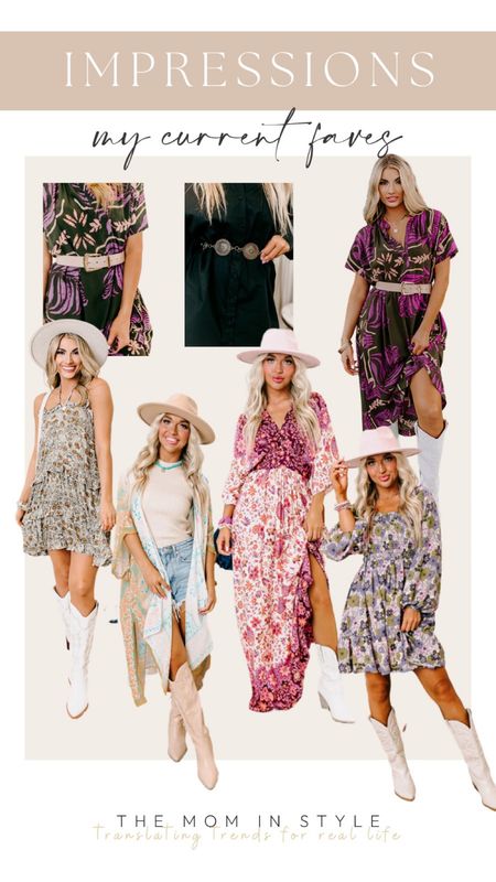 Shop Impressions my current faves fall dress nashville outfit contry concert outfit 

#LTKunder100 #LTKsalealert #LTKunder50