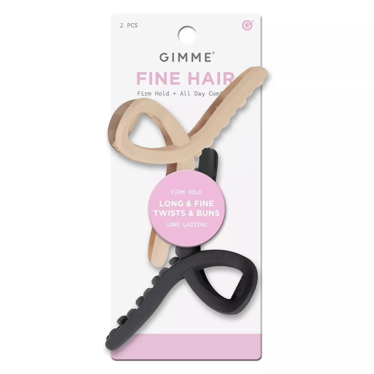 Gimme Beauty Tie Fine Hair Claw Clip - Brown/Black - 2pc | Target