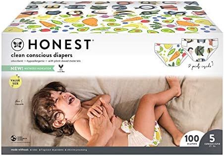 The Honest Company, Super Club Box, Clean Conscious Diapers, So Delish + All The Letters, Size 5,... | Amazon (US)