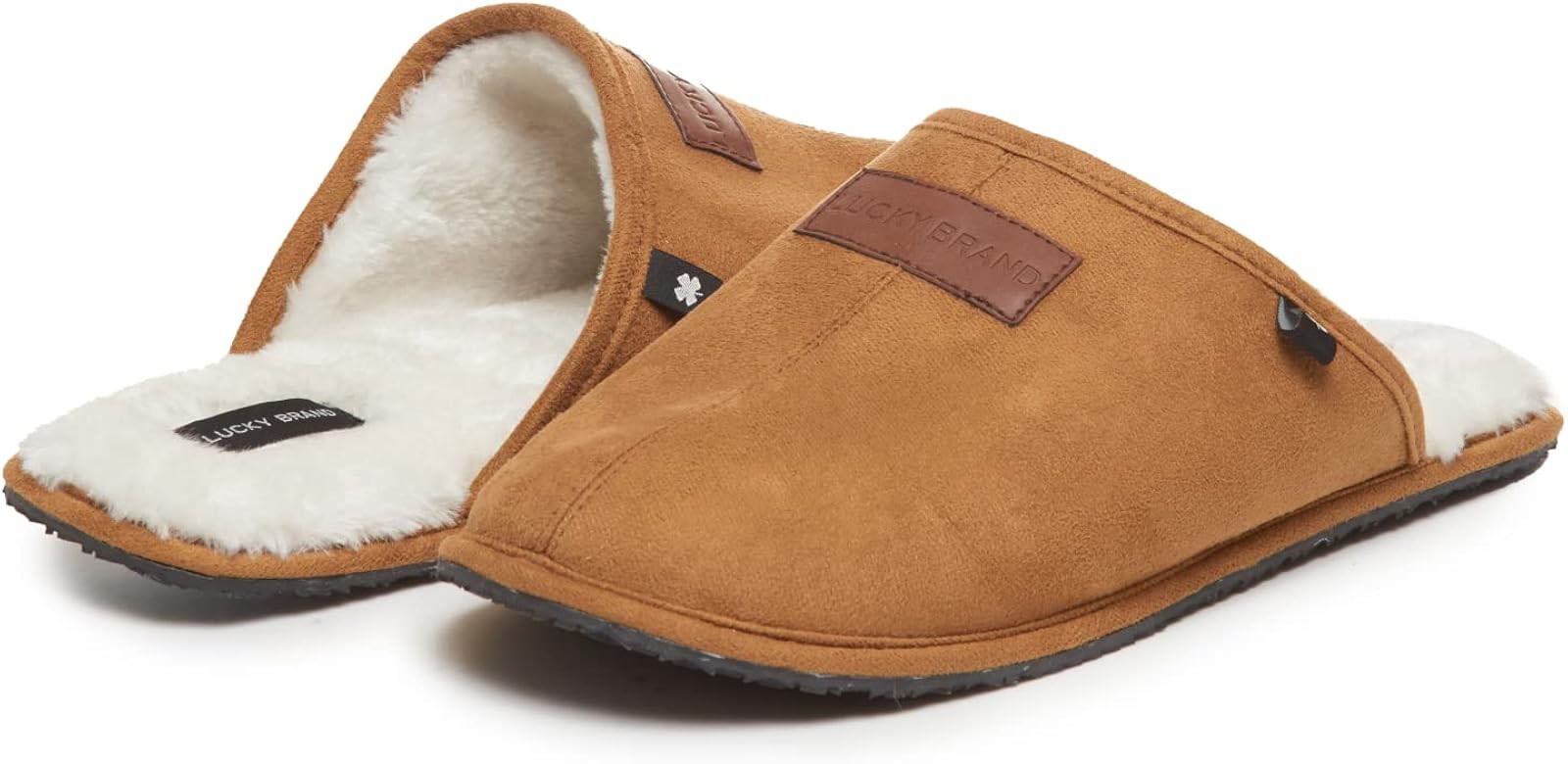 Lucky Brand Micro-Suede Scuff Indoor Slippers for Men with Plush Lining | Amazon (US)