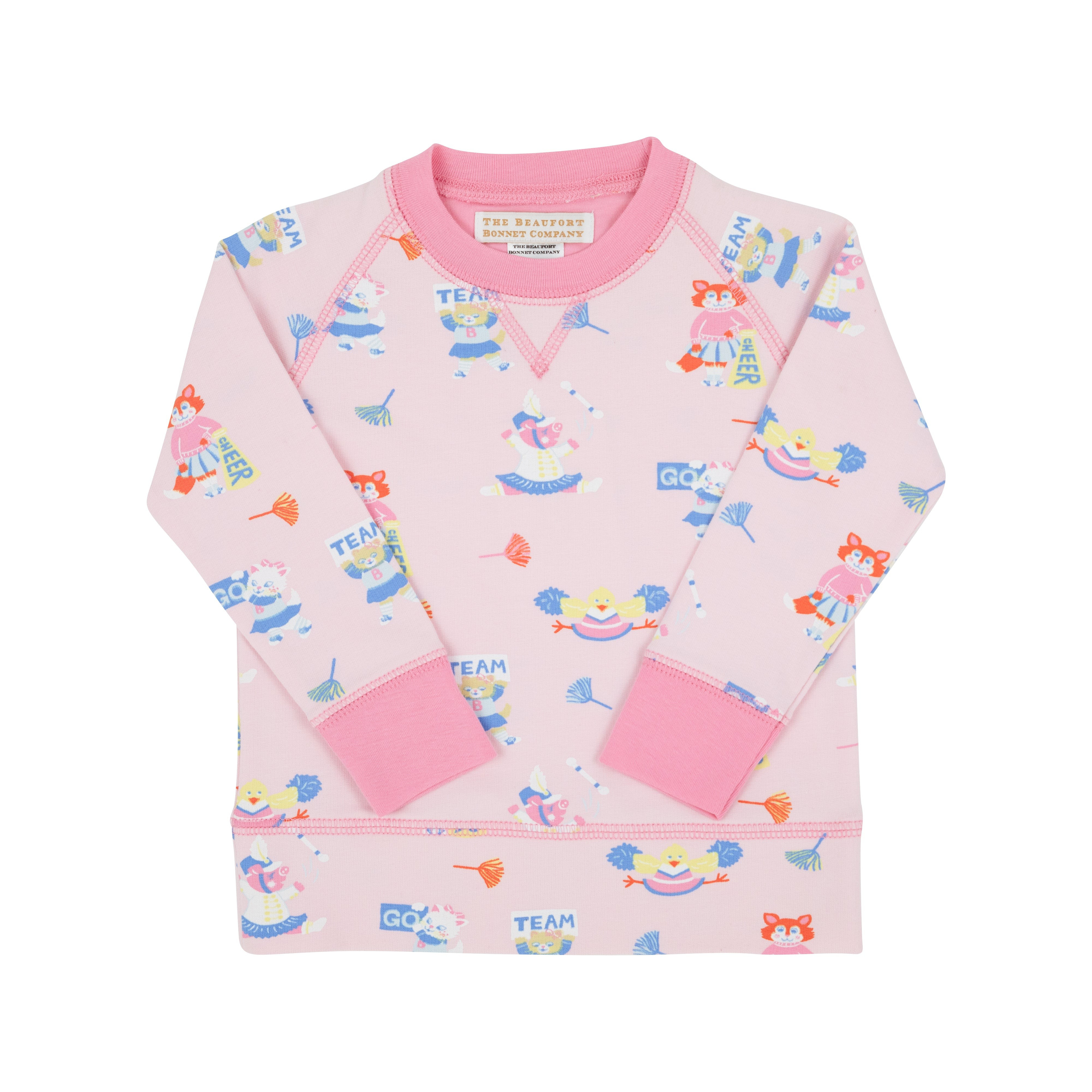 Cassidy Comfy Crewneck - T.B.B.C. Spirit Award with Hamptons Hot Pink | The Beaufort Bonnet Company