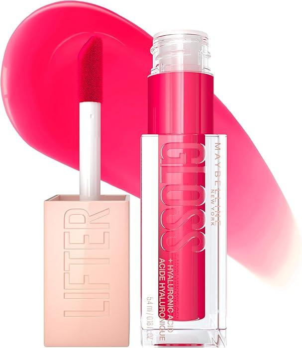 Maybelline New York Lifter Gloss Hydrating Lip Gloss with Hyaluronic Acid, Bubblegum, Sheer Brigh... | Amazon (US)