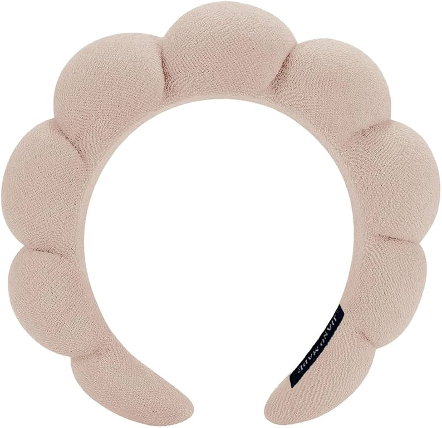 Spa Headbands for Washing Face or Makeup, Sponge Bubble Skincare Headbands, Puffy Terry Cloth Hai... | Amazon (US)