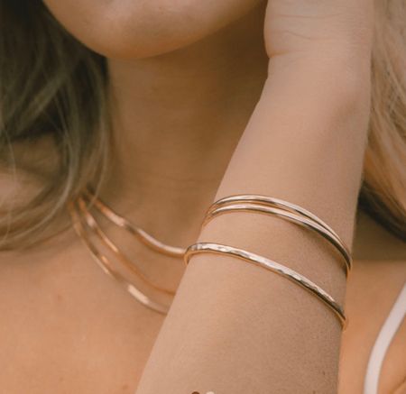 These gold filled bangles are dreamy + they are sale on top of sale. Take an extra 25% off with code: VIP25

#LTKsalealert #LTKfindsunder50