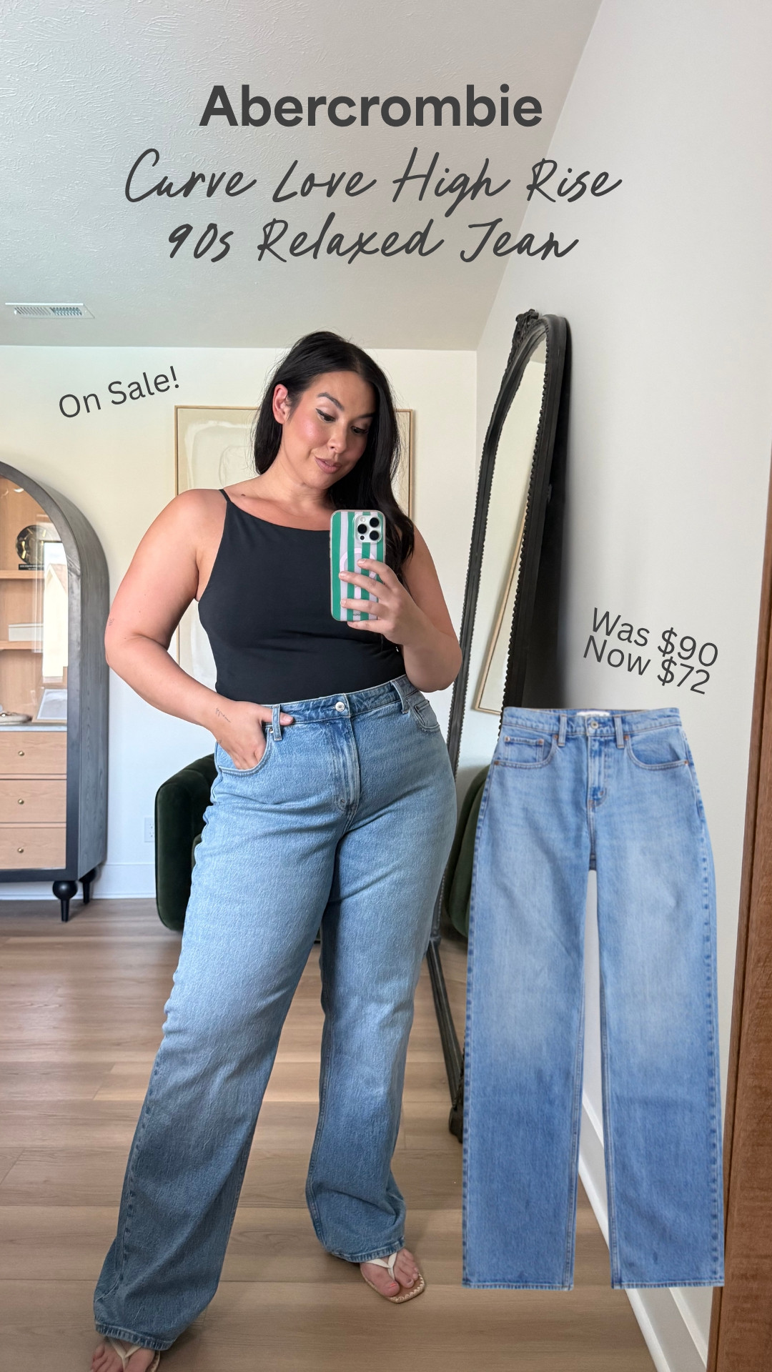 Most asked from my DMs - these curve love high rise jeans! Love the stretch on these and they're on sale! 
abercrombie, denim jeans, af denim, on sale, curve love denim, high rise 90s relaxed jean 

 #LTKSeasonal #LTKMidsize