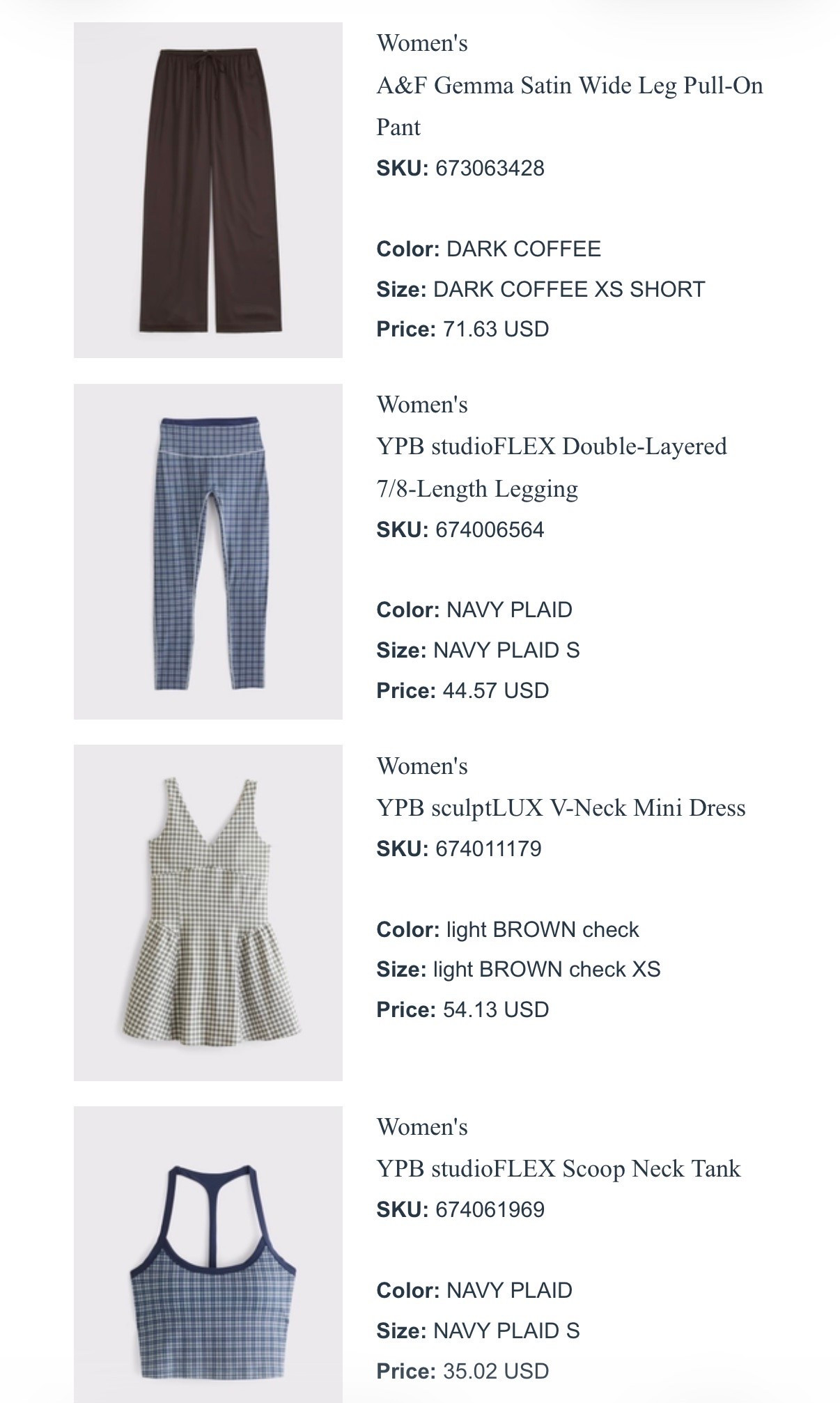Early fall Abercrombie order - weekend sale!!! 

Plaid workout set / plaid athletic dress / brown satin pants (XS petite)

#LTKPetite #LTKSaleAlert