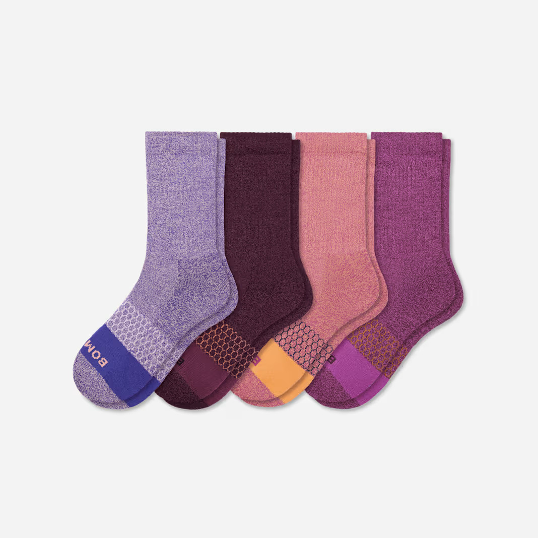 Youth Marl Calf Sock 4-Pack | Bombas