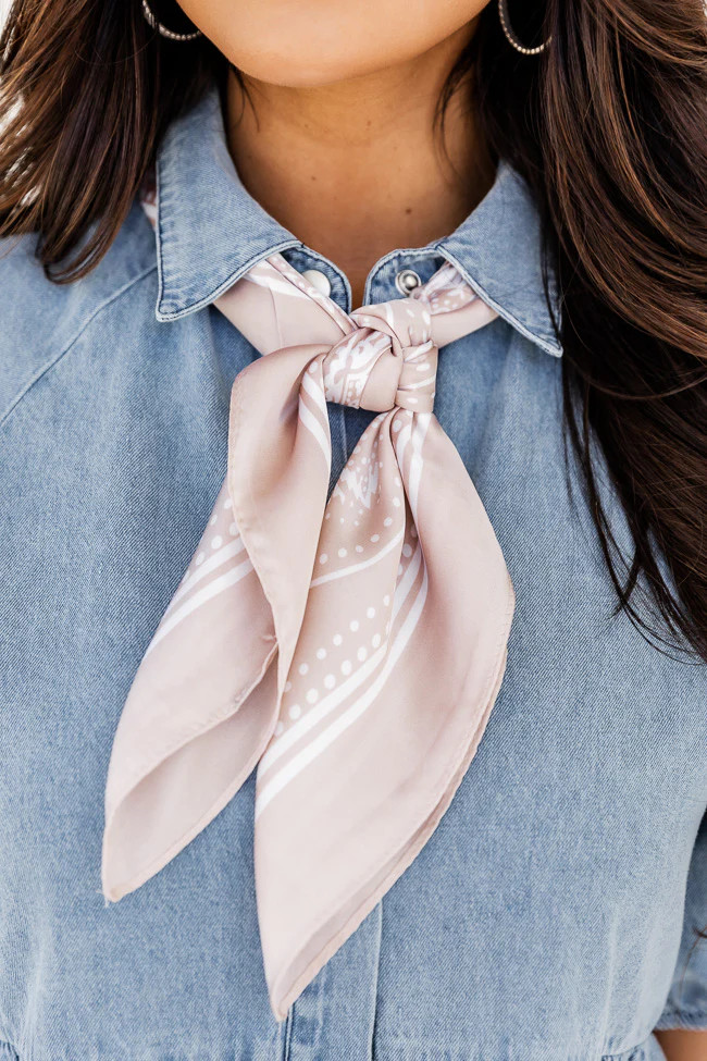 Set Me Free Ivory Satin Bandana - Concert Outfit - Women's - For Spring - Pink Lily Boutique | Pink Lily