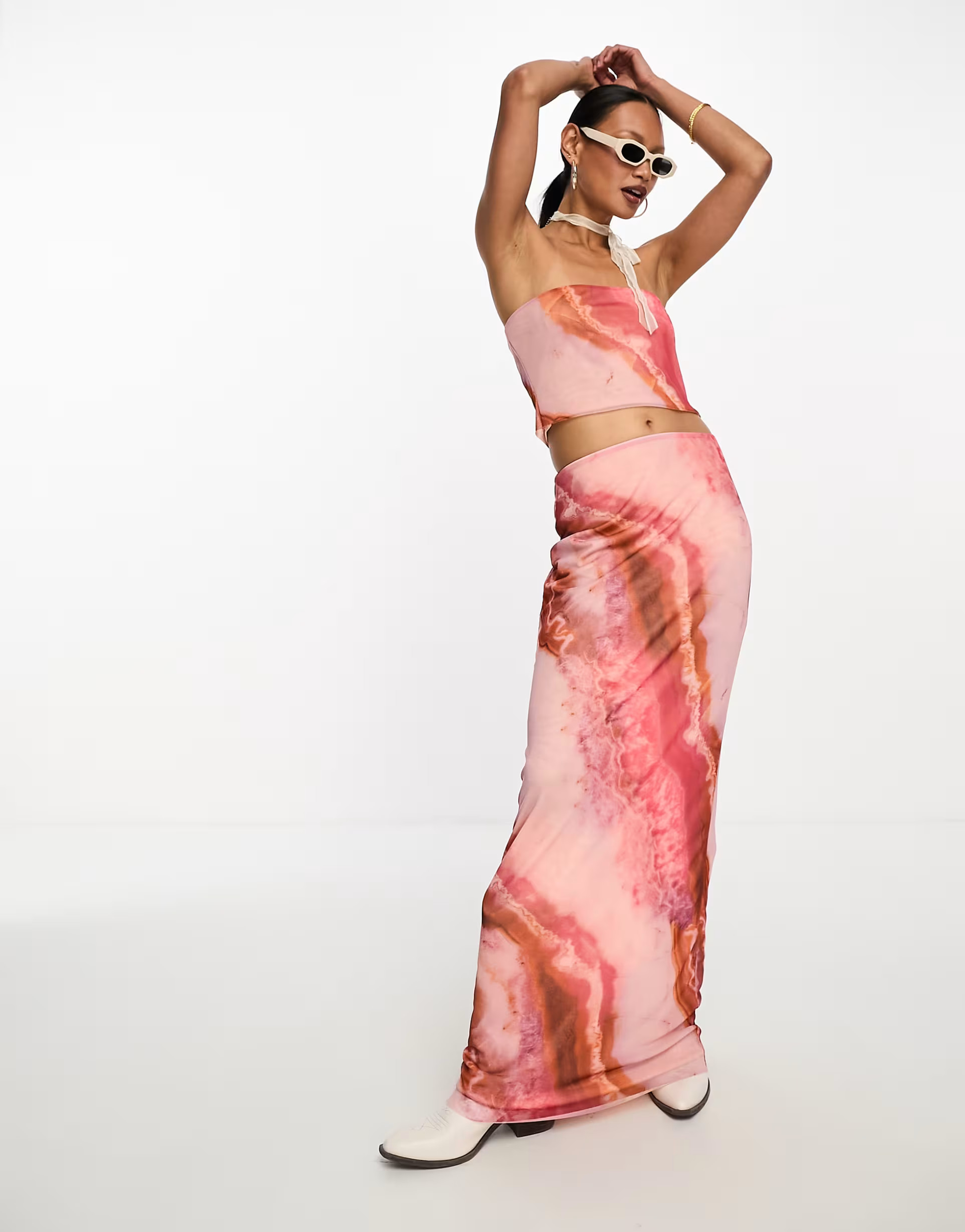 ASOS DESIGN abstract co-ord in printed mesh | ASOS (Global)