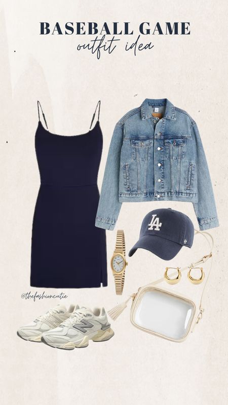 I’m sharing a baseball game outfit you’ll actually wear. I love a sporty dress, layer in a denim jacket, baseball hate & dad sneakers. Don’t forget some gold jewelry and your clear stadium approved bag.

#LTKfindsunder100 #LTKstyletip #LTKshoecrush