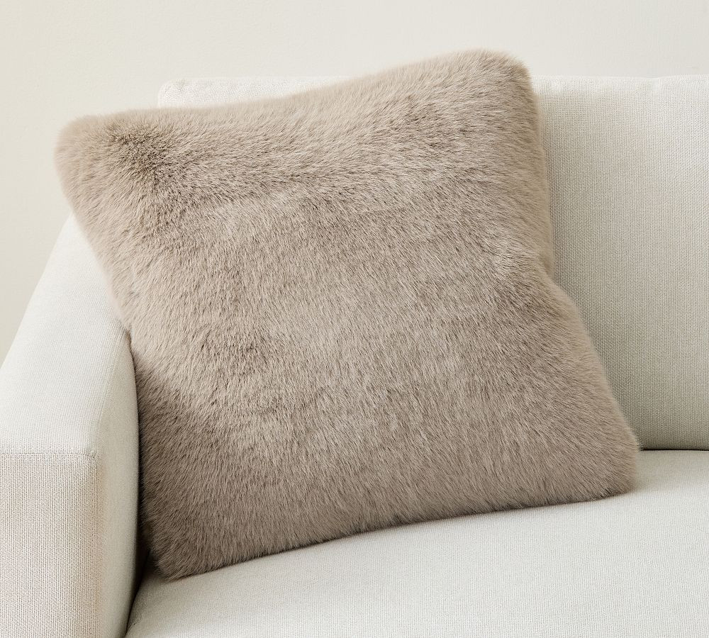Faux Fur Mink Pillow | Pottery Barn (US)