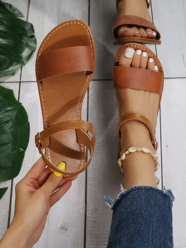 Minimalist Ankle Strap Sandals | SHEIN
