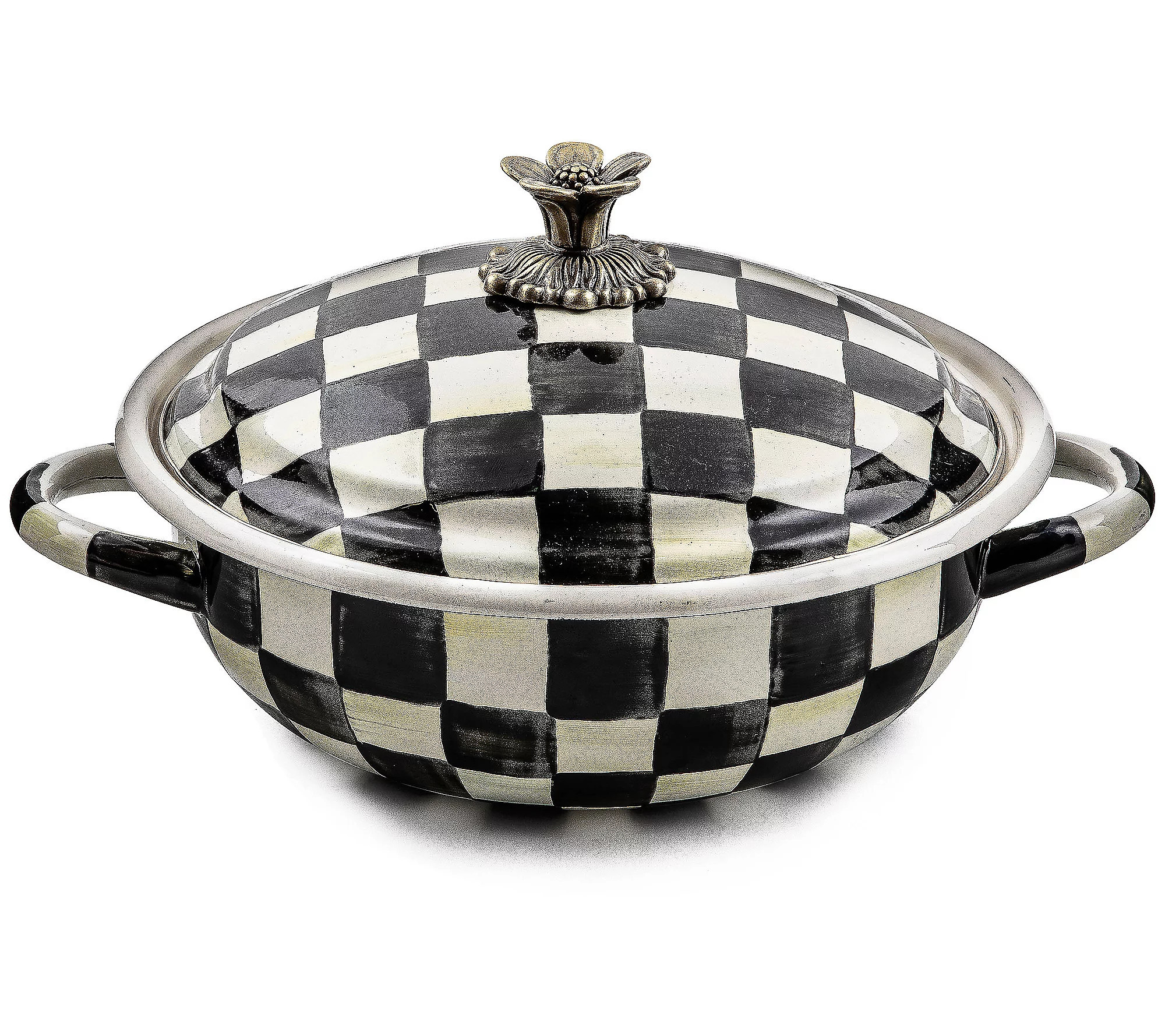 MacKenzie-Childs Courtly Check Medium Casserbol | QVC