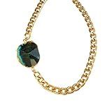Blue and Green Agate Geode Chunky 16K Gold Plated Necklace | Amazon (US)