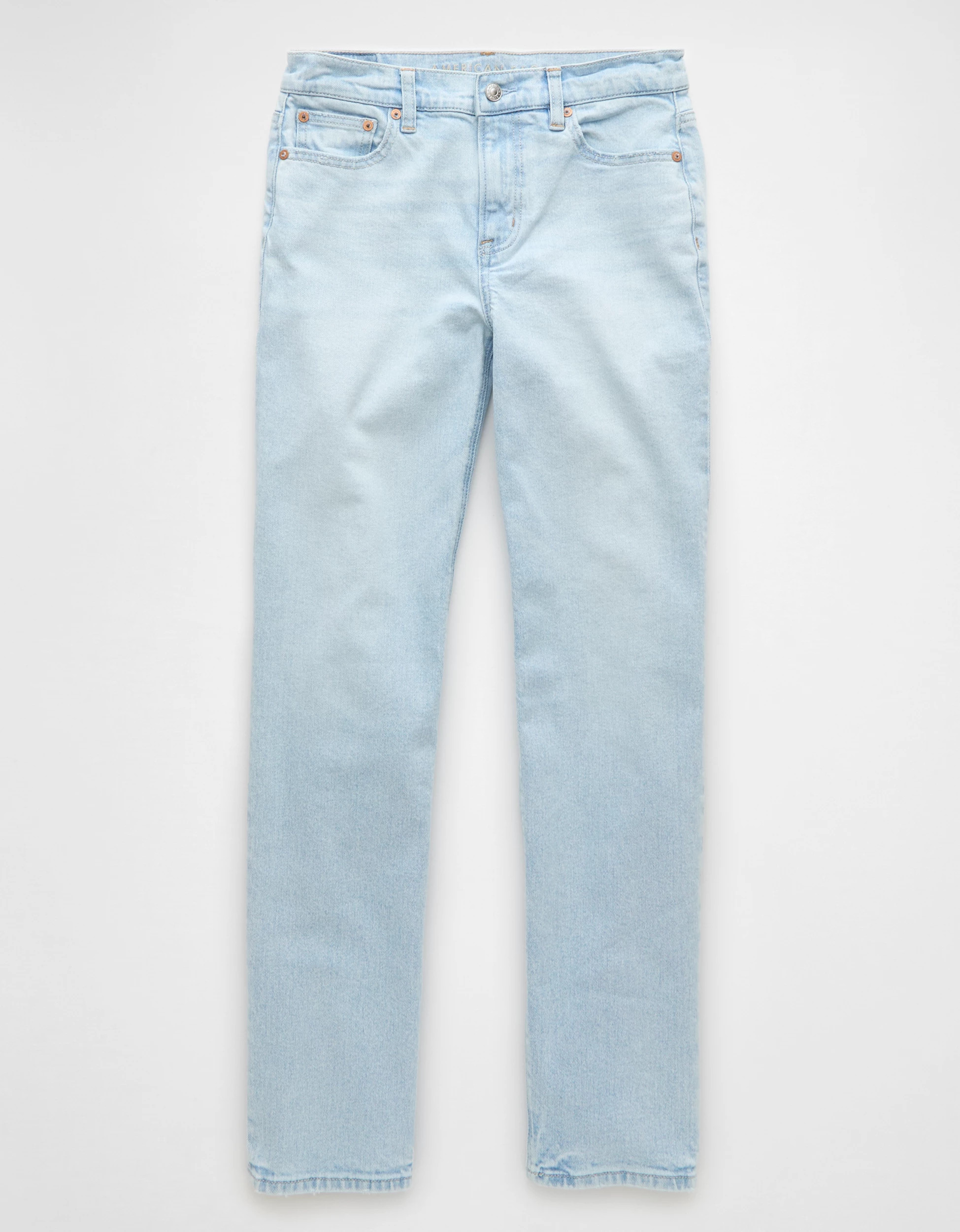 AE Stretch Super High-Waisted Straight Jean | American Eagle Outfitters (US & CA)
