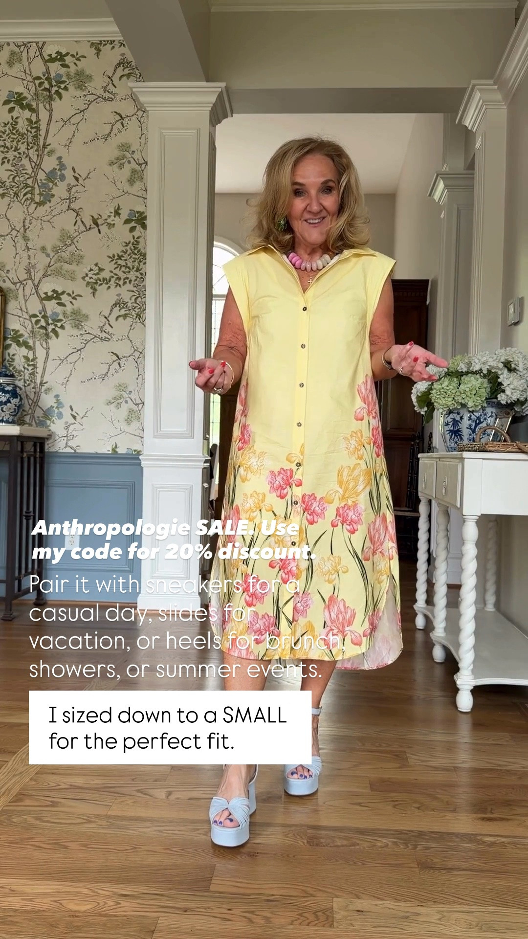✨ Save 20% off Anthropologie orders of $100+ with code NANETTE20!

This bestselling Anthropologie dress is back in the prettiest floral print!

I sized down to a Small for the perfect fit, and it's one of those versatile dresses you can style so many ways.

💛 LTK MADE EASY
❤️ Heart = Support my posts
🔖 Save = Get sale & restock alerts
💬 Comment if you have sizing questions!

#LTKootd #LTKOver40 #LTKSaleAlert